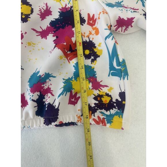 Vintage Y2K‎ Hoodie Paint Splatter Cropped Sweatshirt Streetwear Hiphop 2X - Picture 5 of 7